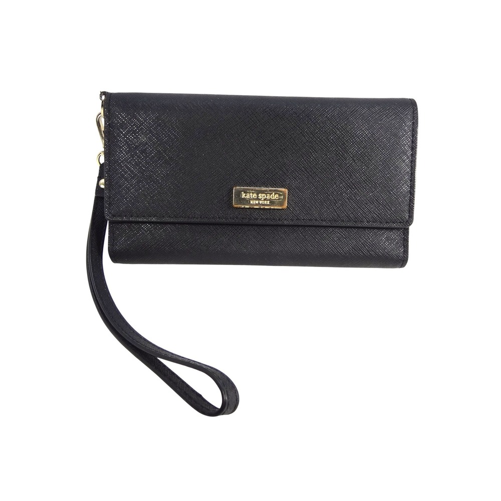 Kate Spade New York Laurel Way Black Saffiano‎ Leather Wristlet Wallet